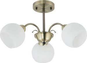 Lampa wisząca Candellux NESTOR Lampa wiszące patynowy 3x40W E27 klosz biały 1