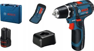 Bosch Professional Cordless screwdriver BOSCH Professional GSR 12V-15, 2 batteries 12V, 2.0 Ah, set of 10 accessories, 1