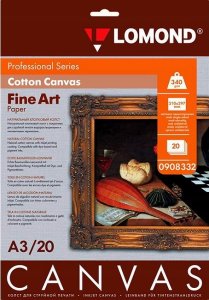 Lomond Lomond Fine Art Canvas Ultra Bright 340g/m2 A3, 20 sheets 1