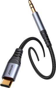 Kabel USB Joyroom USB-C - mini Jack 3.5 mm 1.2 m Czarny (6956116773786) 3