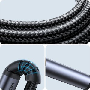 Kabel USB Joyroom USB-C - mini Jack 3.5 mm 1.2 m Czarny (6956116773786) 10