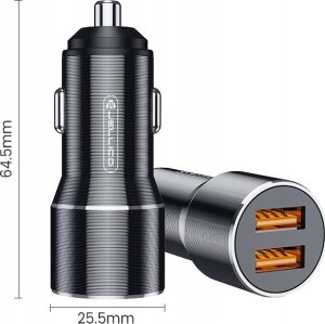 Ładowarka Jellico JELLICO ładowarka samochodowa F9 36W 2xUSB QC3.0 Czarny 5