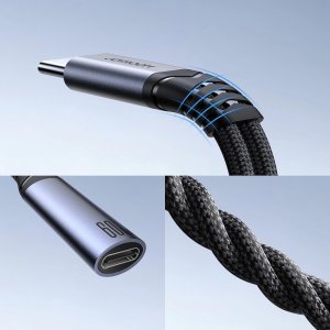 Adapter USB Joyroom SY-C02 USB-C - USB-C + Jack 3.5mm Czarny  (6956116773861) 11