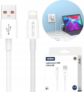Kabel USB Jellico USB-A - Lightning 1 m Biały (6974929200831) 5