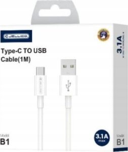 Kabel USB Jellico JELLICO kabel B1 USB-C 3.1A 1M Biały 2