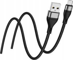 Kabel USB Jellico USB-A - microUSB 1 m Czarny (6974929202262) 2