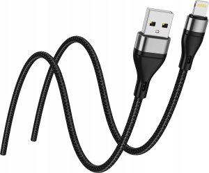 Kabel USB Jellico USB-A - Lightning 1 m Czarny (6974929202286) 2