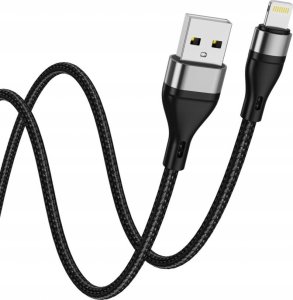 Kabel USB Jellico USB-A - Lightning 1 m Czarny (6974929202286) 6