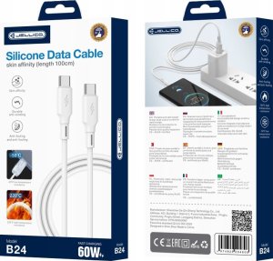 Kabel USB Jellico USB-C - USB-C 1 m Biały (6974929203504) 2