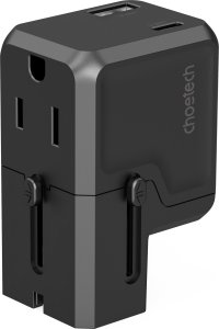Ładowarka Choetech Ładowarka podróżna Choetech PD6038 USB-C USB-A PD 20W USA EU UK AU - czarna 2