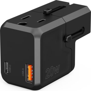 Ładowarka Choetech Ładowarka podróżna Choetech PD6038 USB-C USB-A PD 20W USA EU UK AU - czarna 4