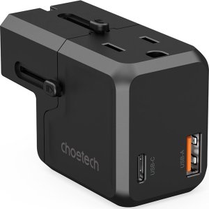 Ładowarka Choetech Ładowarka podróżna Choetech PD6038 USB-C USB-A PD 20W USA EU UK AU - czarna 5