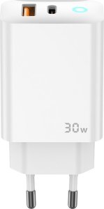 Ładowarka Jellico JELLICO ładowarka sieciowa EU13 GaN PD 30W 1xUSB-C + 1xUSB QC3.0 + kabel USB-C - USB-C Biały 3