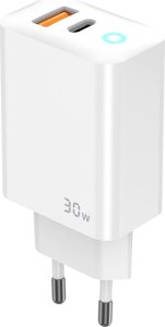 Ładowarka Jellico JELLICO ładowarka sieciowa EU13 GaN PD 30W 1xUSB-C + 1xUSB QC3.0 + kabel USB-C - USB-C Biały 4