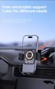 Jellico JELLICO uchwyt samochodowy z ładowaniem bezprzewodowym W15 15W Czarny 4