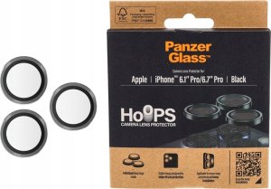 PanzerGlass PanzerGlass Hoops Camera iPhone 15 Pro 6.1" / 15 Pro Max 6.7" czarny/black 1139 camera lens protector hoop optic rings 1