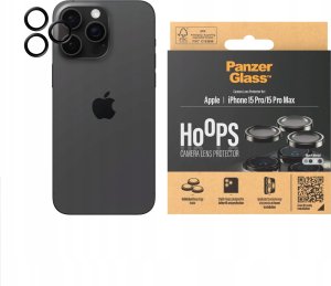 PanzerGlass PanzerGlass Hoops Camera iPhone 15 Pro 6.1" / 15 Pro Max 6.7" czarny/black 1139 camera lens protector hoop optic rings 8