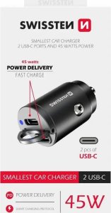 Ładowarka Swissten Swissten 20111900 ładowarka do urządzeń przenośnych Uniwersalne Czarny Zapalniczka Szybkie ładowanie Automatyczna 12
