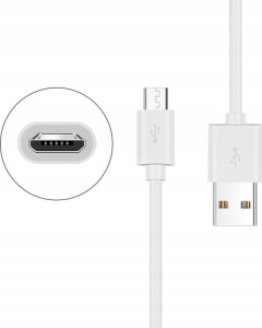 Kabel USB Hello Case USB-A - microUSB 1 m Biały (CABL0001) 2