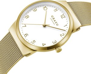 Zegarek OBAKU Zegarek damski Obaku Denmark V255LXGIMG złoty 4