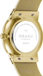 Zegarek OBAKU Zegarek damski Obaku Denmark V255LXGIMG złoty 5
