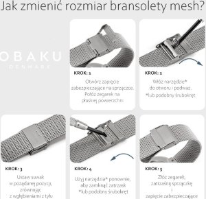 Zegarek OBAKU Zegarek damski Obaku Denmark V255LXGIMG złoty 7