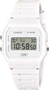 Casio Vintage Zegarek dla dzieci Casio F-91WB-7AEF biały 1