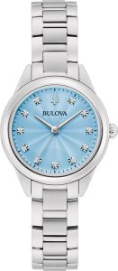 Zegarek Bulova Zegarek damski Bulova 96P250 srebrny 1