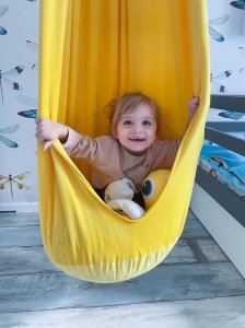 Huśtawka Małpiszon Huśtawka kokon zawieszana dla dzieci szary 6