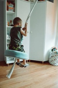 Huśtawka Małpiszon Talerz-huśtawka tapicerowana do pokoju turkusowy 2