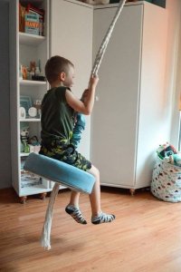 Huśtawka Małpiszon Talerz-huśtawka tapicerowana do pokoju turkusowy 3