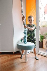 Huśtawka Małpiszon Talerz-huśtawka tapicerowana do pokoju turkusowy 10