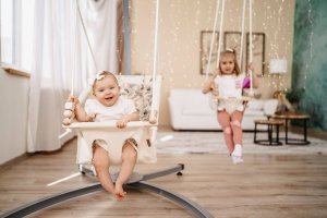 Huśtawka Małpiszon Huśtawka dla niemowlaka Junior Beige Incababy mosaic 13