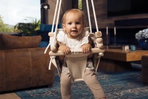 Huśtawka Małpiszon Huśtawka dla niemowlaka Junior Beige Incababy mosaic 3