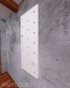 Małpiszon Tablica wspinaczkowa pegboard 127 x 50 cm biały Karussell 2