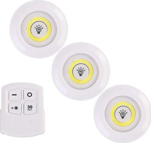 Lampka wtykowa do gniazdka Verk 3x lampka cob bezprzewodowa lampa pilot na baterie 3x lampka cob bezprzewodowa lampa pilot na baterie 2