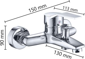 Bateria wannowa Heckermann Bateria Wannowa Ścienna Heckermann Af5 7