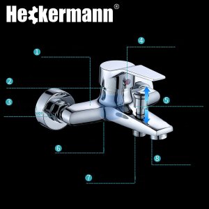 Bateria wannowa Heckermann Bateria Wannowa Ścienna Heckermann Af5 9