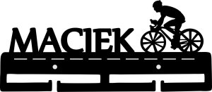 naSciane Wieszak na medale imienny KOLARSTWO rower 40 cm 1