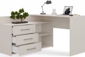 Biurko Topeshop BIURKO NAROŻNE DANY KASZMIR BEŻ 3