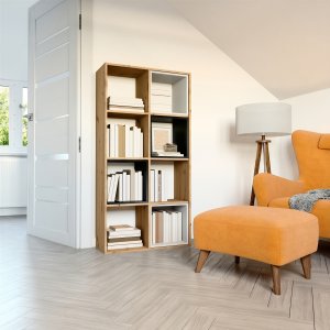 Topeshop REGAŁ KOMOROWY SZAFKA MALAX 2X4 DĄB ARTISAN 3