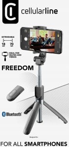 Selfie stick Cellular Line Cellularline Bluetooth Selfie Stick Freedom Black 6