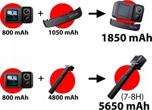 Monopod SJCAM SJCAM SJ20 Dedykowany monopod powerbank 8