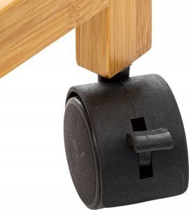 Kosz na pranie 5five bambusowy na kółkach 5 x 28 x 80 cm 2