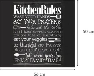 Zeller Szklana płyta ochronna KITCHEN RULES na kuchenkę – duża, ZELLER 4