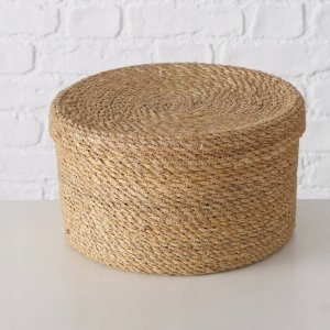 Boltze Zestaw koszy z trawy morskiej Sophy, plecione z pokrywką 5