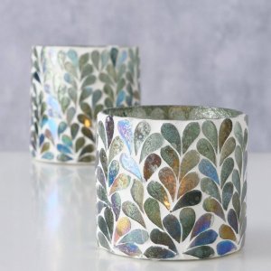 Boltze Świeczniki mozaiki KIRKAS, 2 sztuki 2