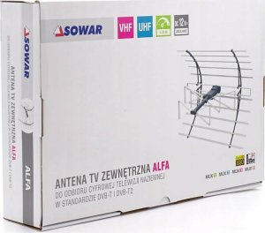 Antena RTV Sowar Antena zewnętrzna DVB-T / DVB-T2, VHF/UHF, 5-24 dB, SOWAR 2