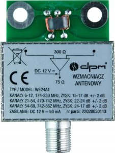 System przekazu sygnału AV DPM Wzmacniacz antenowy z symetryzatorem, dopuszkowy, 24 dB 4