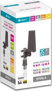 Antena RTV DPM Antena zewnętrzna DVB-T / DVB-T2 DPM DTVO5 z filtrem LTE, 45 dB 6